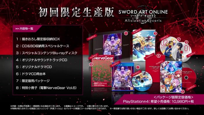 Sword Art Online Alicization Lycoris: Termin, Trailer und Inhalte der Editions