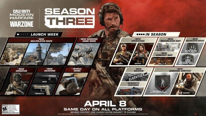 Modern Warfare & Warzone: Season 3 gestartet – Details und Trailer zum Battle Pass Modern Warfare & Warzone: Season 3 gestartet – Details und Trailer zum Battle Pass