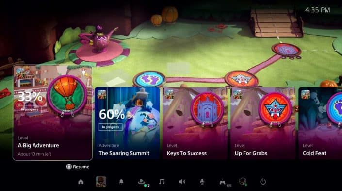 PS5 UI: Share-Screen-Feature, Trophäenfortschritt und Offline-Betrieb