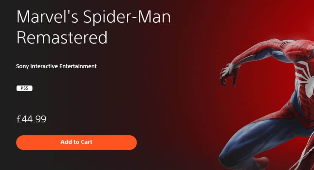 PS Store: Marvel's Spider-Man Remastered disponível para a PS5