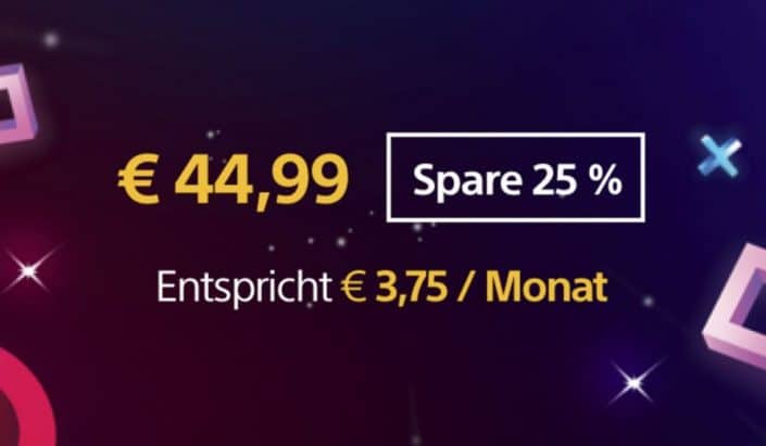 PS5 & PS4: PS Plus für 44,99 Euro im Angebot