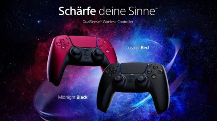 DualSense: Fotos zeigen Cosmic Red- und Midnight Black-Editions