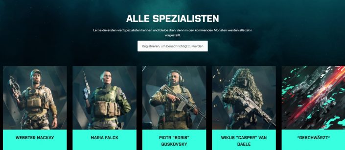 Battlefield 2042: Die ersten 4 Spezialisten vorgestellt