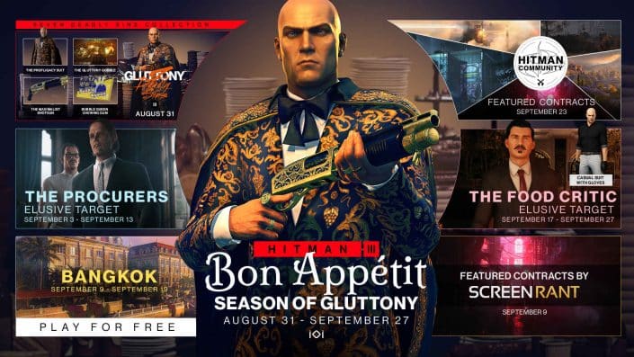 Hitman 3: Die Season of Gluttony ist gestartet – Roadmap und Trailer enthüllt Hitman 3: Die Season of Gluttony ist gestartet – Roadmap und Trailer enthüllt