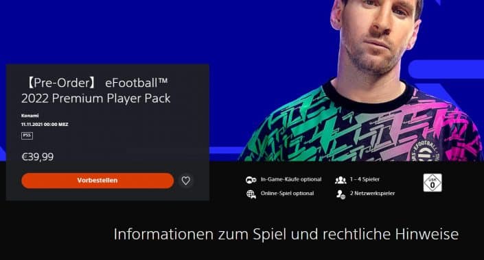 eFootball 2022: 40 Euro teures Premium Player-Pack vorgestellt