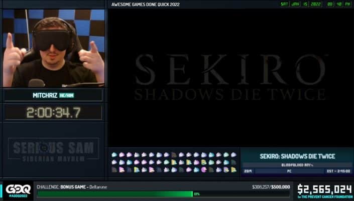 Sekiro Shadows Die Twice: Incredible blindfolded speedrun