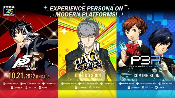 Persona 3, 4, 5: Atlus nennt die Plattformen für die Neuauflagen