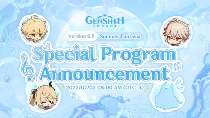 Genshin Impact: version 2.8 live stream announced with Kazuha