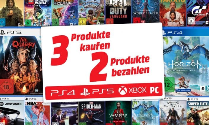 Media Markt: 3 für 2-Sale mit PS5- und PS4-Games gestartet