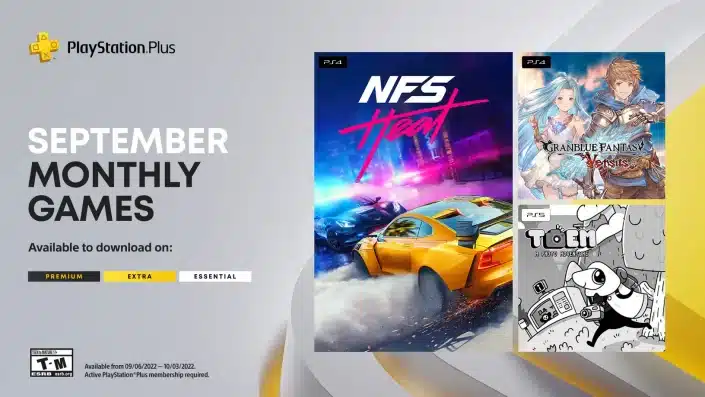 PS Plus September 2022: Spiele für Essential, Extra und Premium angekündigt