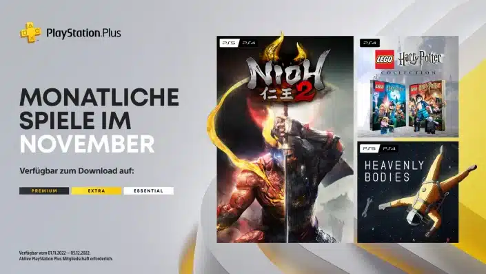 PS Plus November 2022: Essential-Spiele für PS4 und PS5 angekündigt