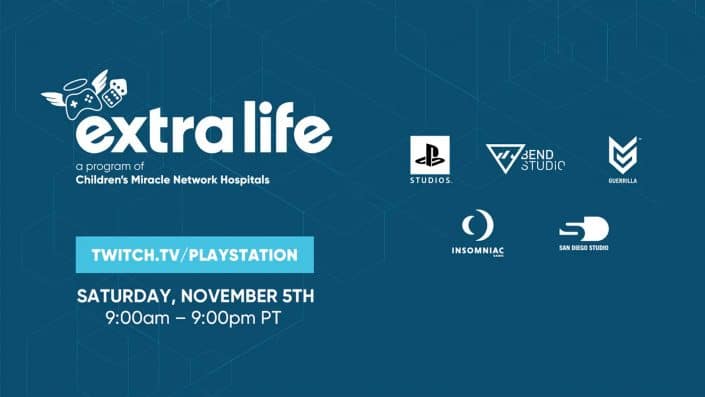 Extra Life Game Day: PlayStation-Stream am Samstag für einen guten Zweck