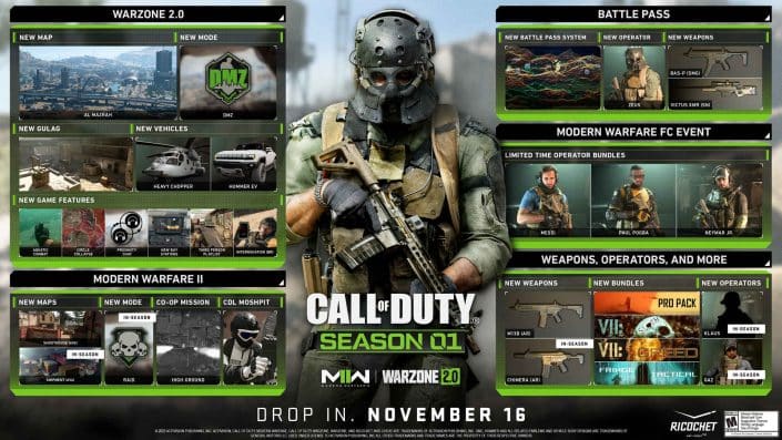 Modern Warfare 2 & Warzone 2.0: Details zur Season 1 samt DMZ und Loadouts