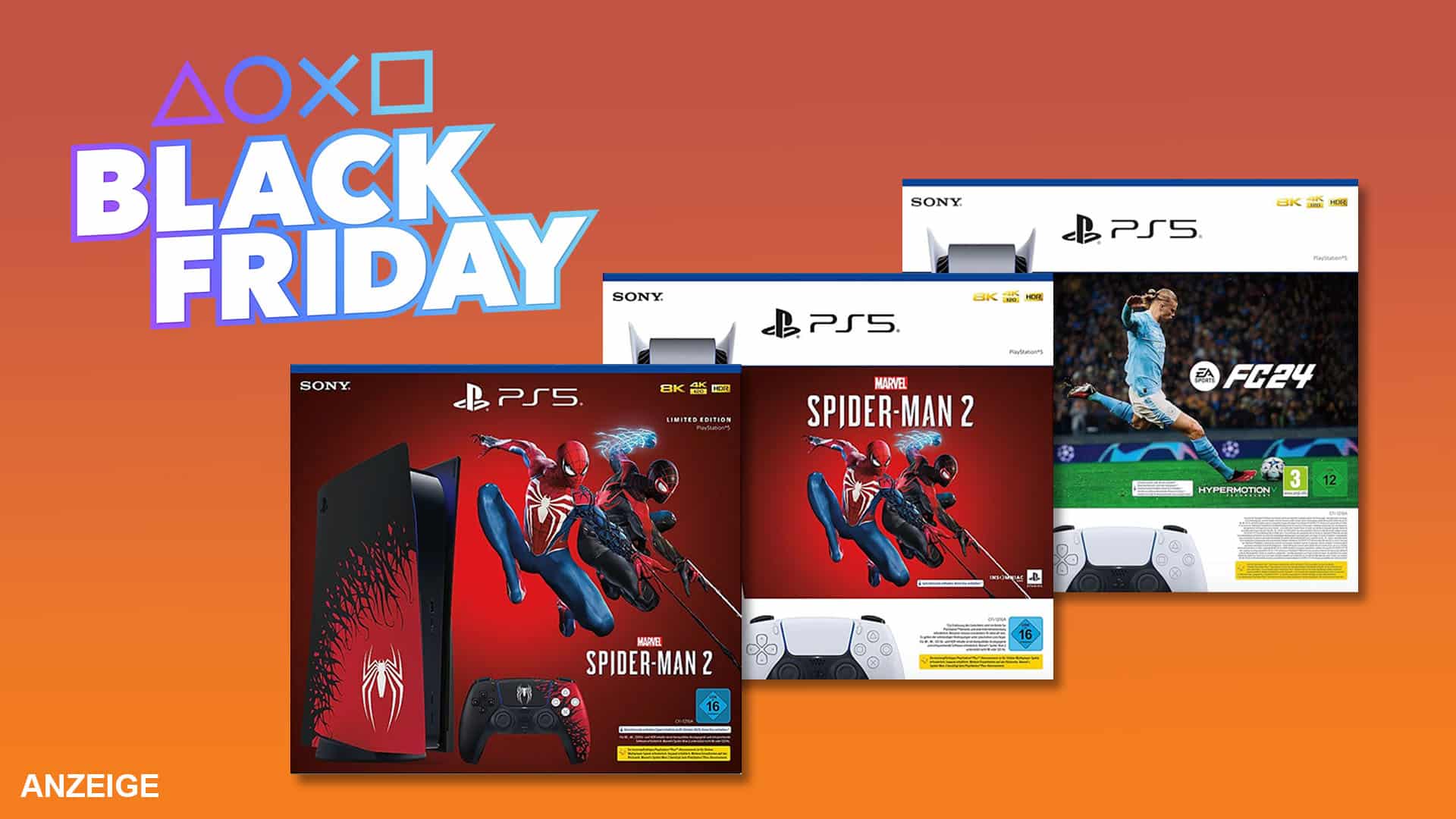 PlayStation Black Friday PS5Bundles mit SpiderMan 2, EA Sports FC 24