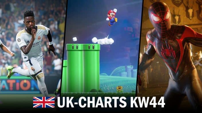 UK-Charts: Marvel’s Spider-Man 2 rutscht weiter ab, während Super Mario Wonder dominiert