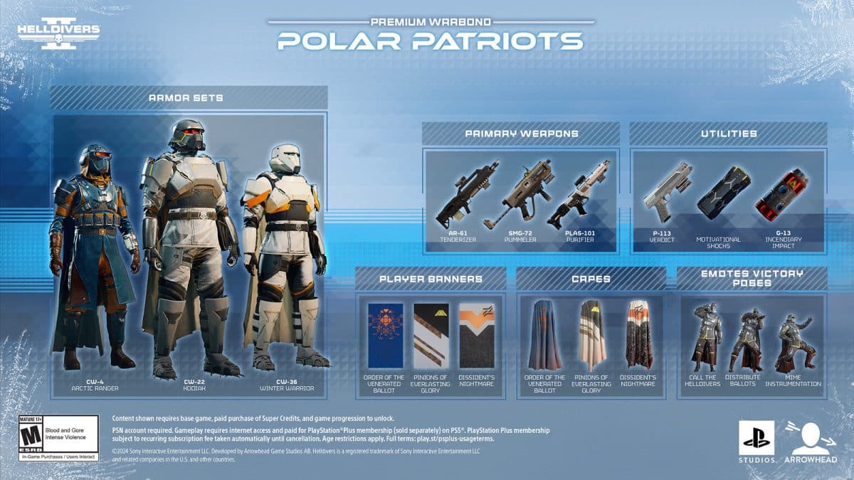 Helldivers 2: In der neuen Kriegsanleihe Polar-Patrioten wird es eisig – Das steckt drin
