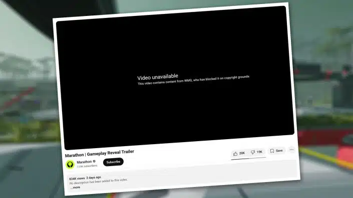 Marathon: Kurz nach der Enthüllung – Warner lässt Gameplay-Trailer auf Youtube sperren