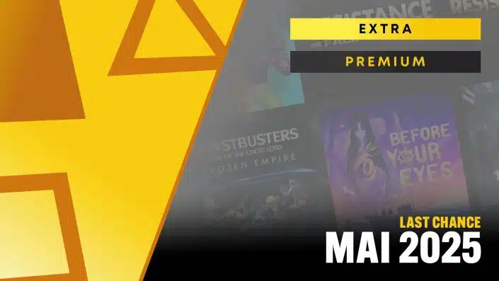 PS Plus Extra/Premium im Mai 2025: Letzte Chance für mehrere Spiele – Liste veröffentlicht